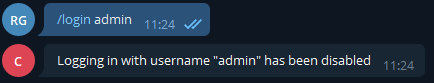 login admin